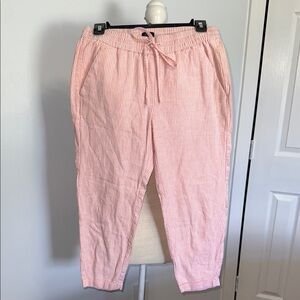 Pink Striped Jogger Pants